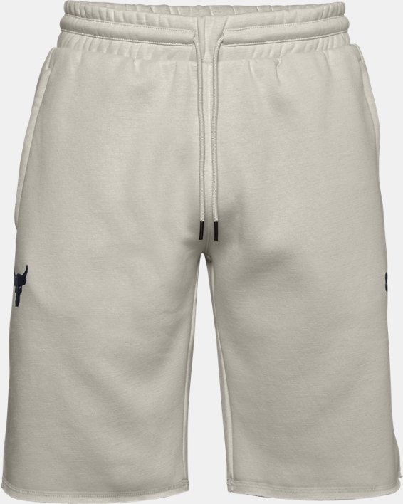 Men's Project Rock Charged Cotton® Fleece Shorts, White, pdpMainDesktop image number 5